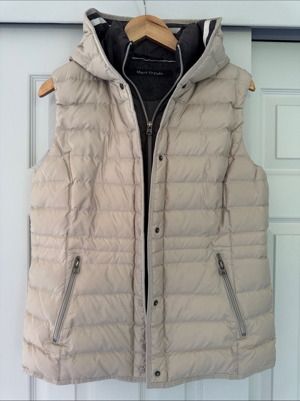 Marc O’Polo Women’s Beige Hooded Puffer Vest